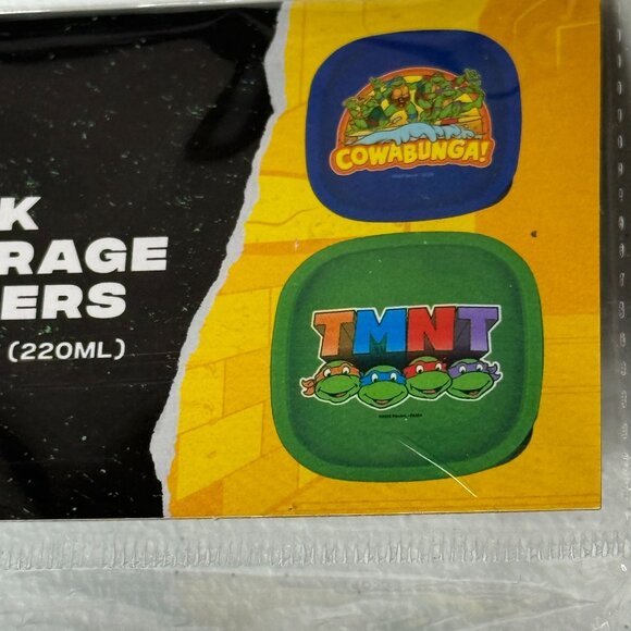 TMNT Teenage Mutant Ninja Turtles 2 Pack Food Storage Containers Cowabunga - Picture 3 of 4